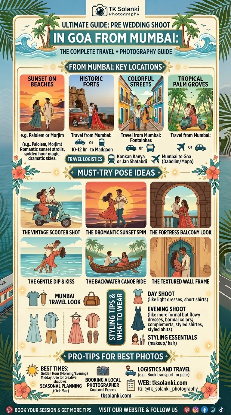 Pre Wedding Shoot in Goa from Mumbai: The Complete Travel + Photography Guide (2026)