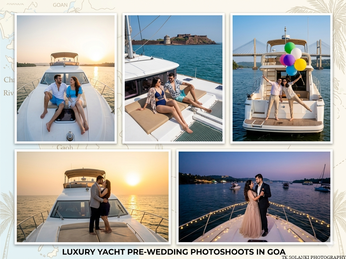 Pre Wedding Photography on a Yacht in Goa