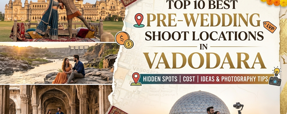 Top 10 Best Pre Wedding Shoot Locations in Vadodara (Hidden Spots, Cost, Ideas & Photography Tips)