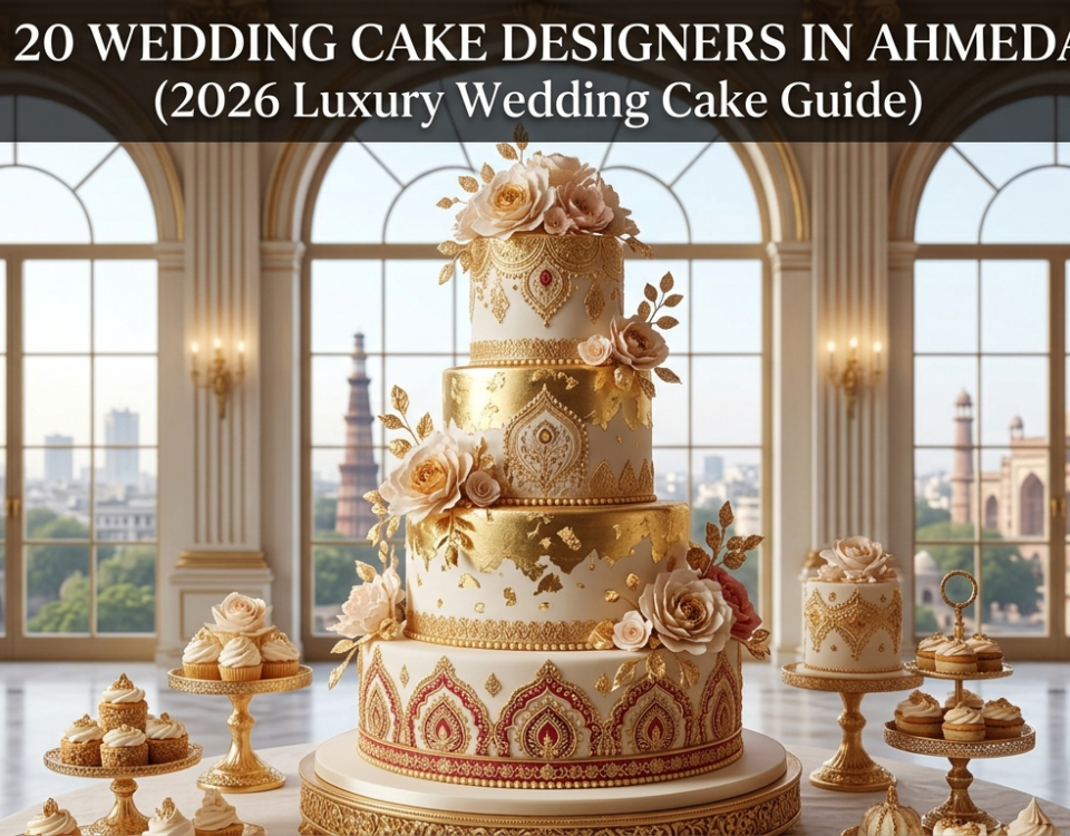 Best 20 Wedding Cake Designers in Ahmedabad (2026 Luxury Wedding Cake Guide)
