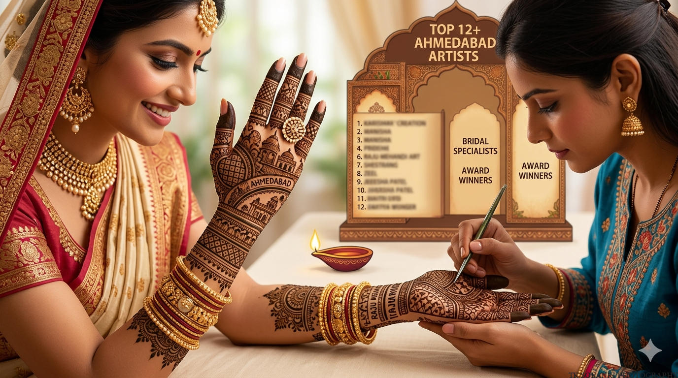 Best 20 Mehendi Artists in Ahmedabad for Bridal, Arabic & Luxury Wedding Mehendi (2026 Guide)