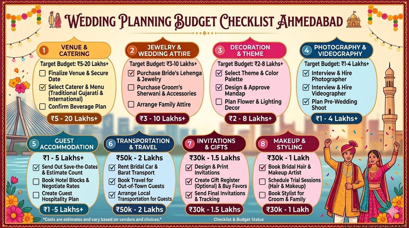 Wedding Planning Budget Checklist Ahmedabad