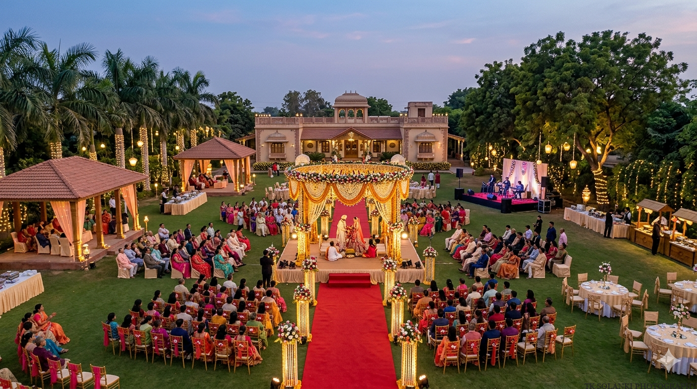 Farmhouse Wedding Venues in Ahmedabad for Luxury Destination Weddings & Private Celebrations