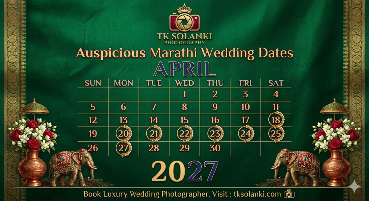 APRIL MARATHI WEDDING DATES 2027