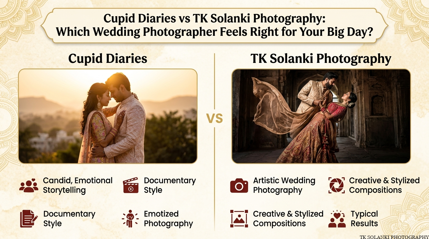 Cupid Diaries vs TK Solanki Photography: Which Wedding Photographer Truly Captures the Soul of Your Wedding?