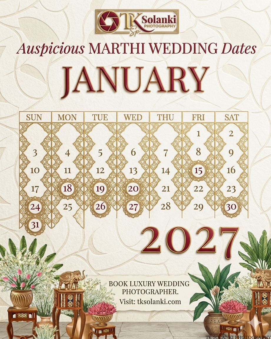 Auspicious Marathi Marriage Dates In January 2027