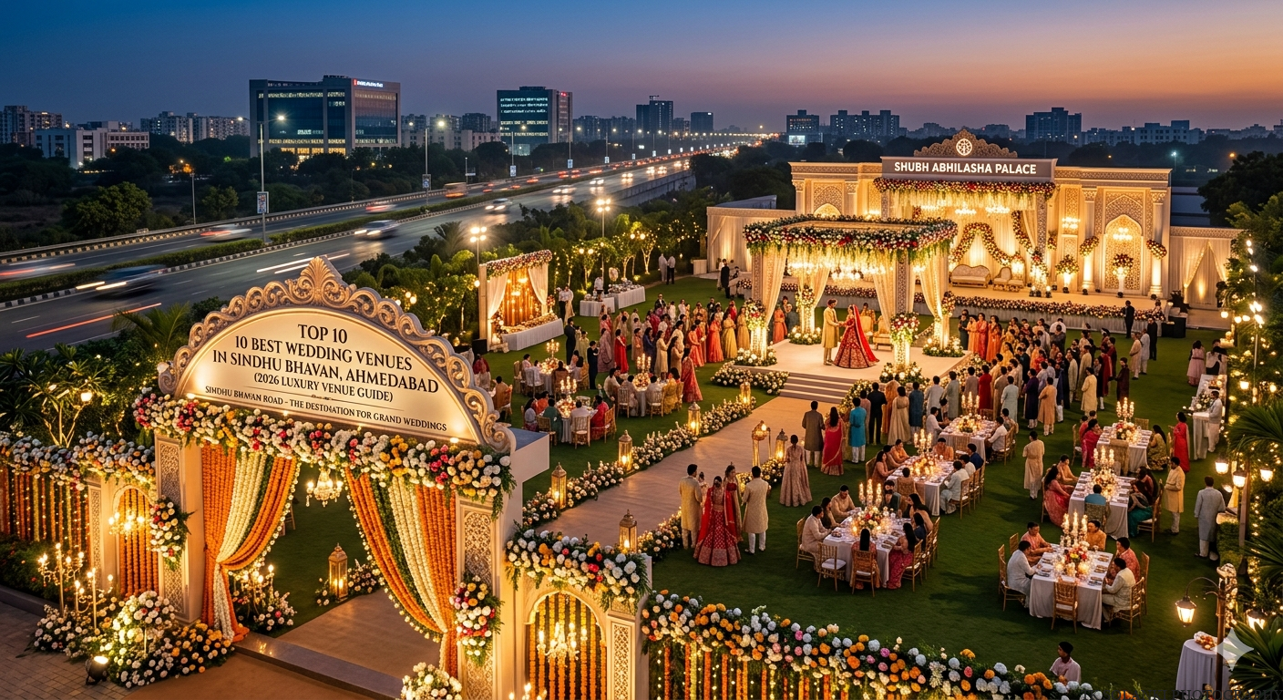 Top 10 Best Wedding Venues in Sindhu Bhavan, Ahmedabad (2026 Luxury Venue Guide)