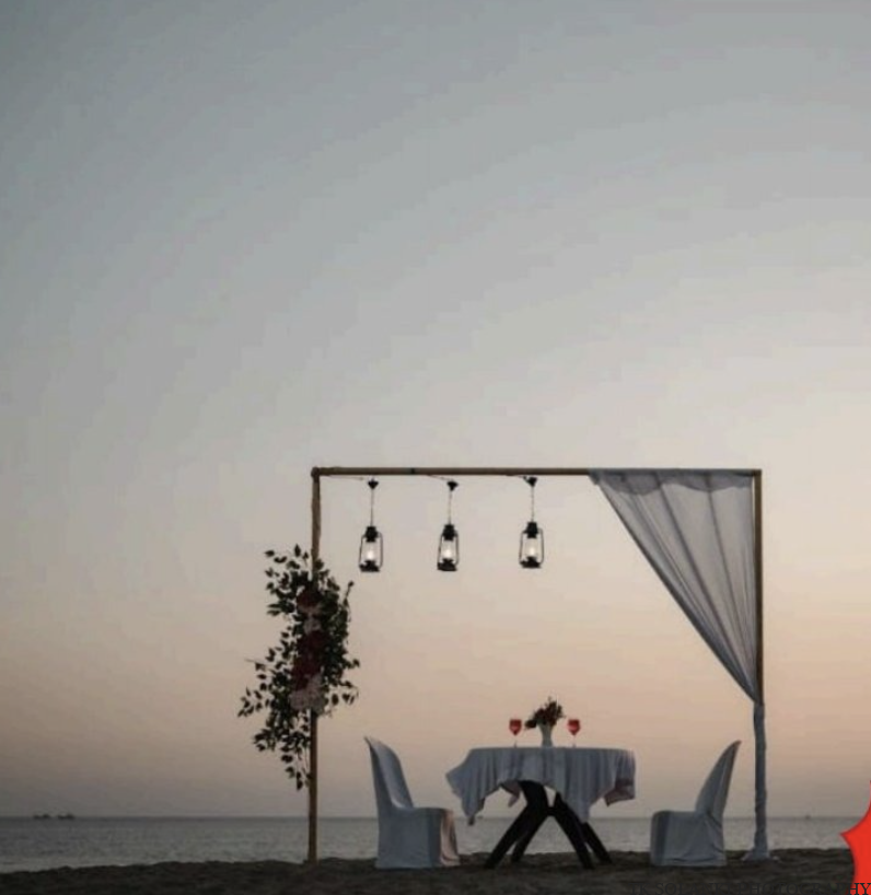 Minimal Romantic Beach Setup for Budget romantic dinners in diu beach