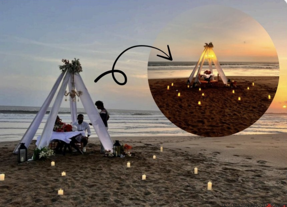 Sunset Canopy Beach Setup for Proposals & date nights in Diu